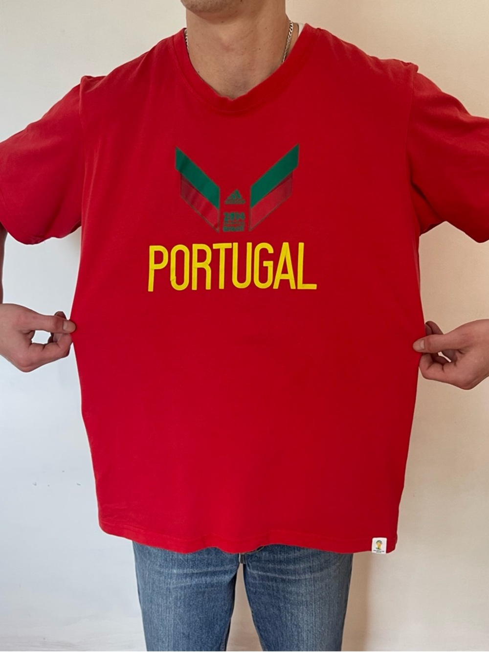 adidas Red Portugal Graphic Crewneck Tee